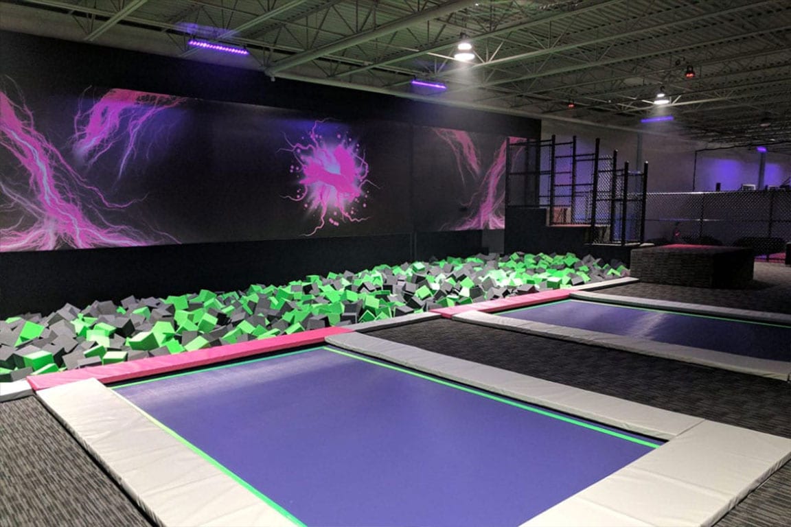 Flying Squirrel Foampit with Trampolines
