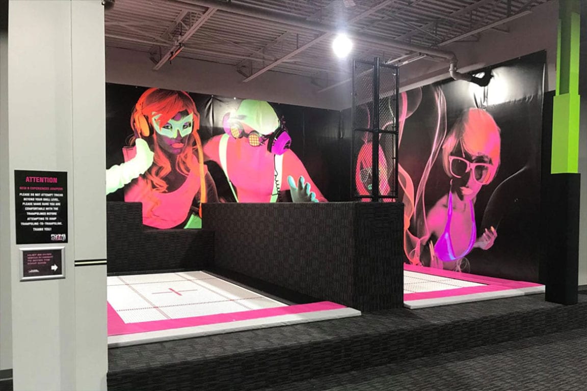 Performance Trampolines with Wall Murals