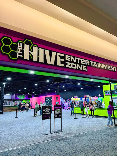 The Hive family entertainment center in Bridgeport, West Virginia