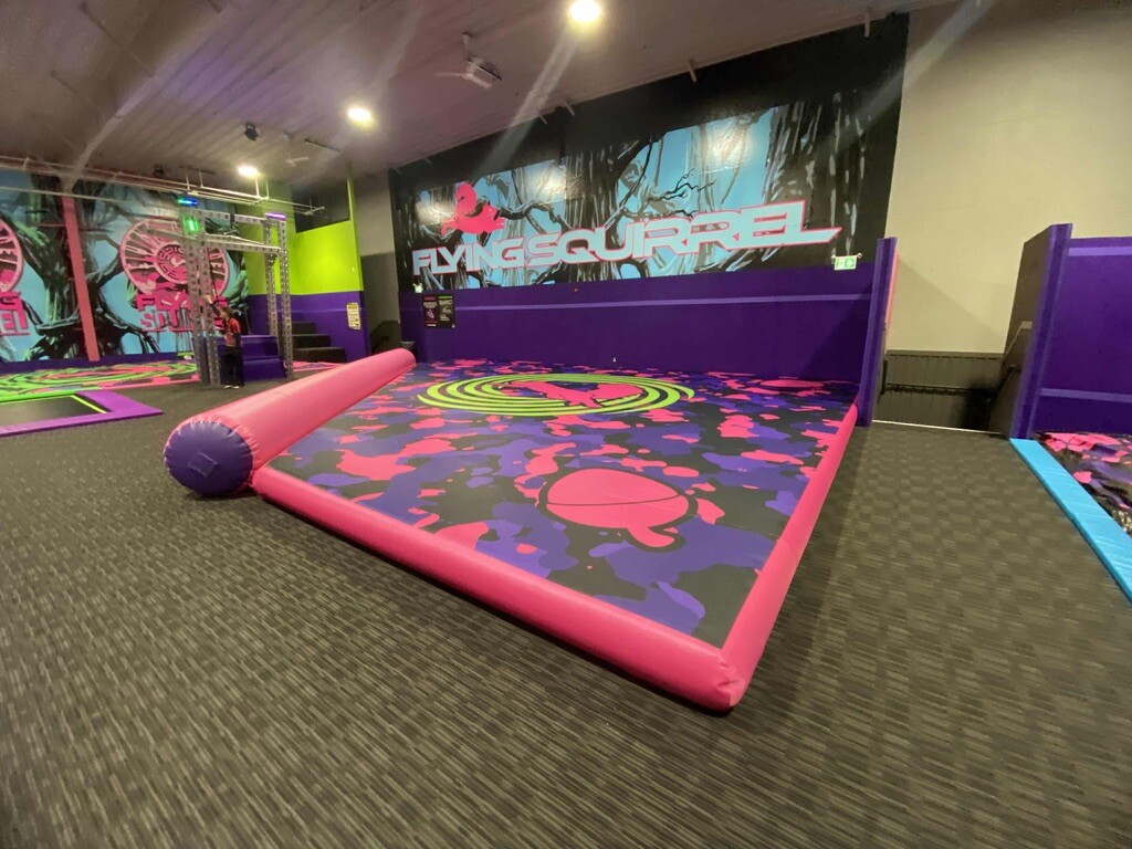 AirTrack inflatable trampoline for gymnastics and tumbling