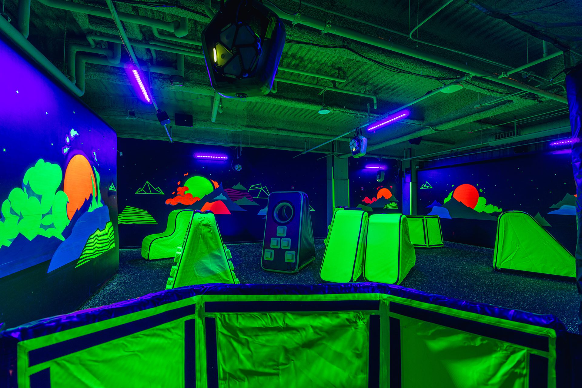 Nexus air sealed battle arena installed at a venue