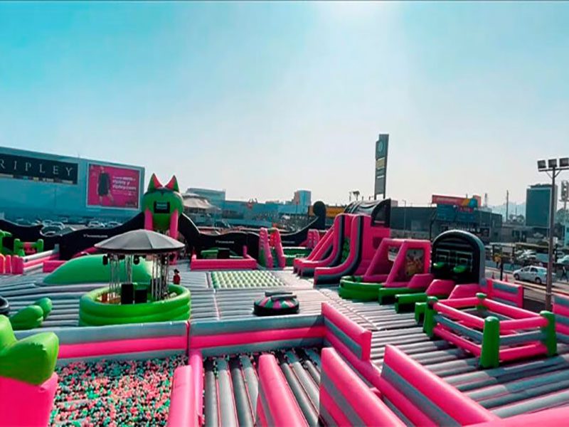 Shock inflatable park attraction