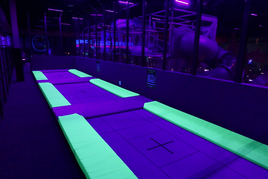 Performance trampoline court
