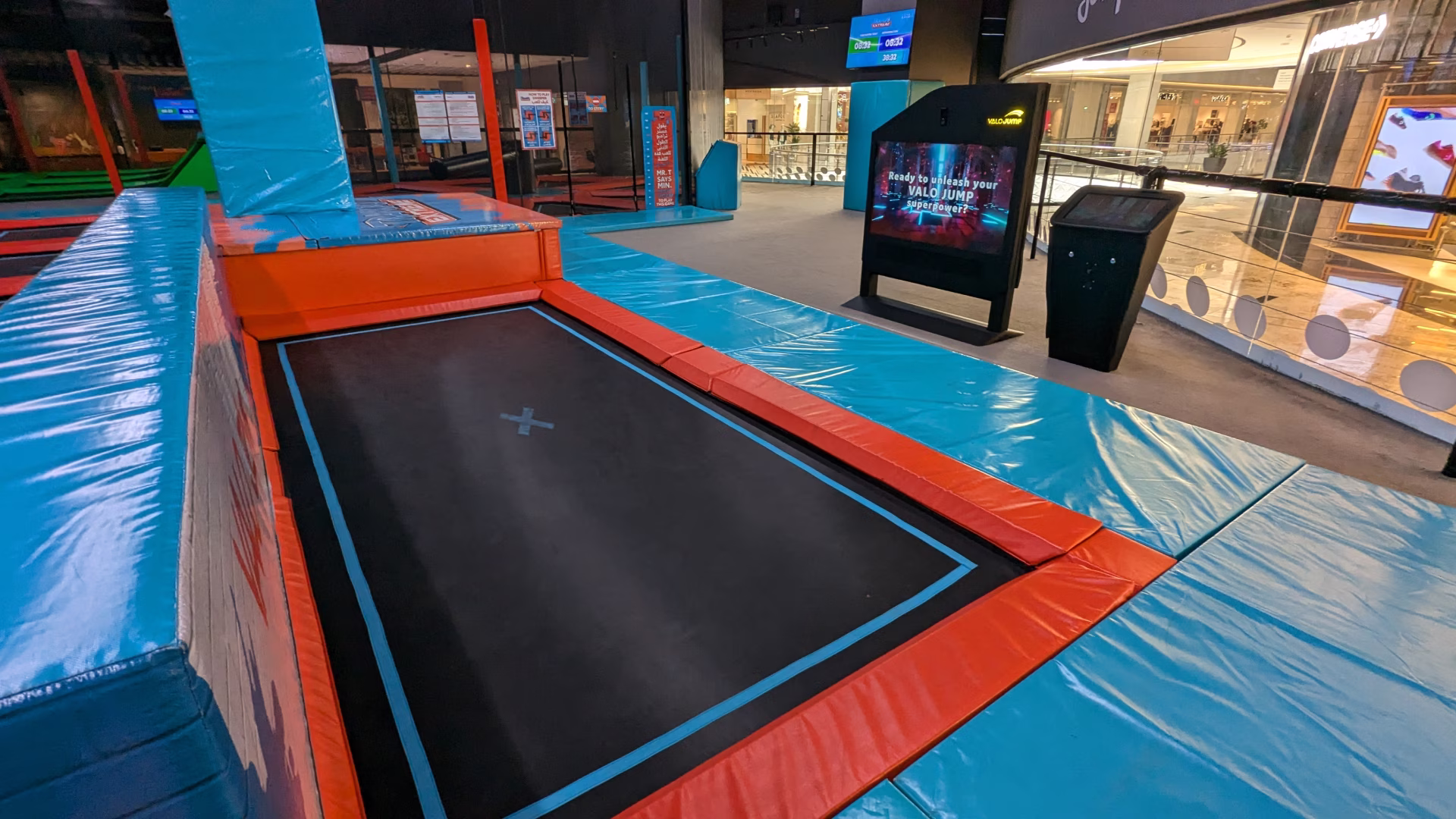 Valo Jump attraction in a trampoline park