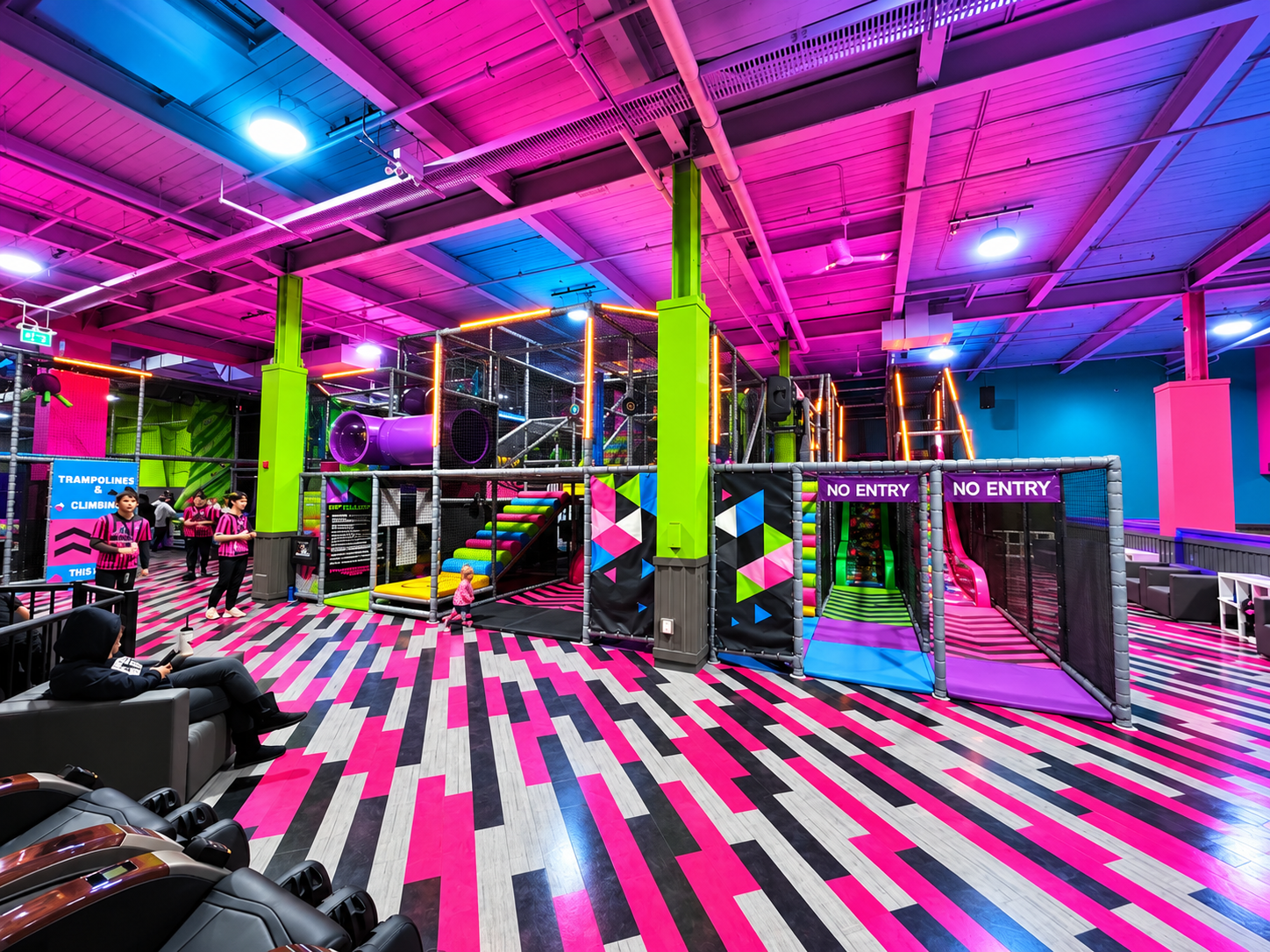 Bright soft play playground by Shock Trampoline